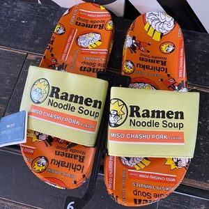 🍜RAMEN slides😎so cool and comfy! 🍜Wear with socks or without!!! Unisex 🍜